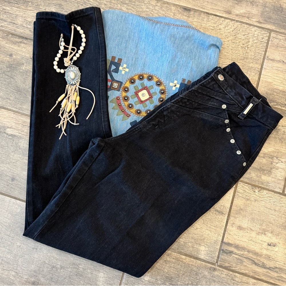 Vintage western Rockies Rocky Mountain black jeans cowgirl rodeo jeans